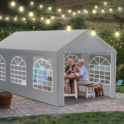 Hoogwaardige partytent 3x6 m met afneembare zijpanelen voor tuin, feest, bruiloft en evenementen