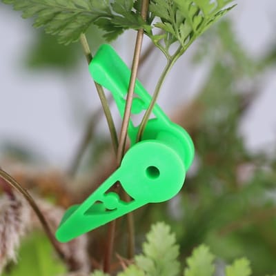 Plantenklemmen, plantenclips, 360 graden verstelbaar, clip voor training met lage stress, veranderen van de groeirichting voor klimplanten, tomatenclips (groen)