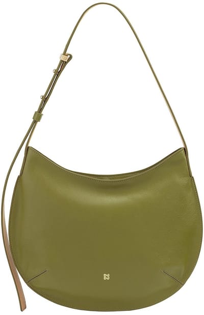 DuDu Hispani Schoudertas Leder 34 cm - Dames - olive