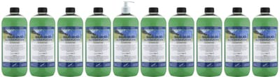 Shampoo Alpenkruiden - 1 liter (transparant) - 10 stuks met witte pomp - Voordeelverpakking - Haarverzorging