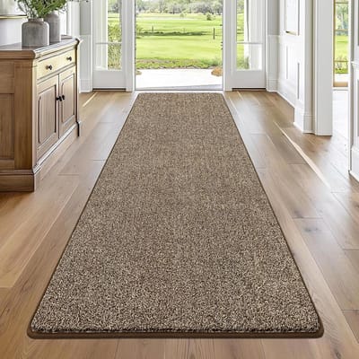 Famanu – Tapijt Loper Wasbare Loper Gang Antislip Wasmachine Gangtapijt Keukenloper voor Ingangsgebied Slaapkamer Corridor Khaki
