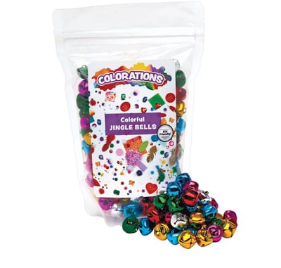 Colorations knutsel belletjes - kleurrijke metalen belletjes 200 stuks.