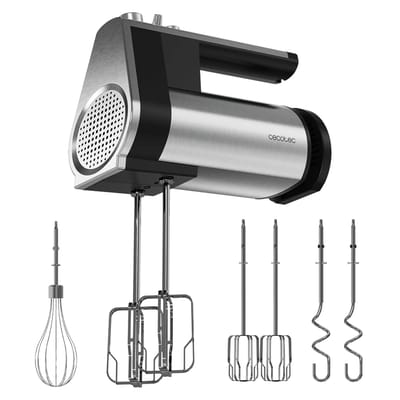 Cecotec PowerTwist 500 Handmixer 500 W Zwart, Roestvrijstaal
