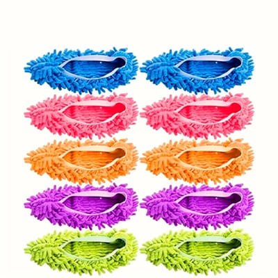 WiseGoods Premium 10 Schoen Dweilhoezen Set - Microvezel Dweil - Wasbaar & Herbruikbaar - Vloerreiniging Huis / Kantoor & Keuken