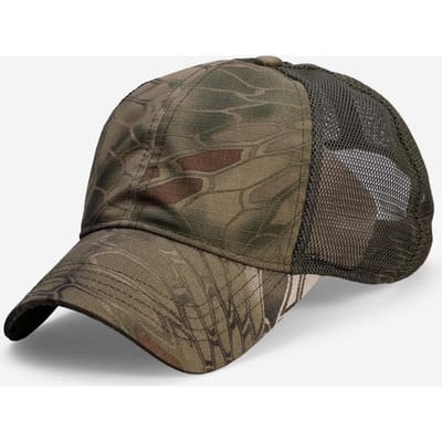 Grote Camouflage Baseballpet Mannen Zomer Dun Ademend Zonneklep Pet Buiten Strijd Camouflage Mesh Petten Zonnebrandcrème Mannen Hoed M(56-59)cm gray