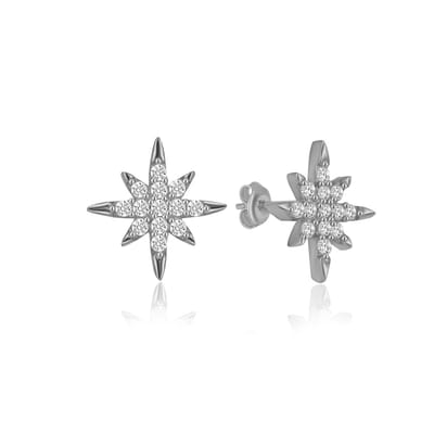 Vallende Ster Zirkonia Steentje Oorknop Zilveren  (925 sterling zilvergehalte) Oorbel Trendy Minimalistisch Zilverkleurig Bedel Zilverkleurig Dames Meisje | Cadeau Voor Vrouw