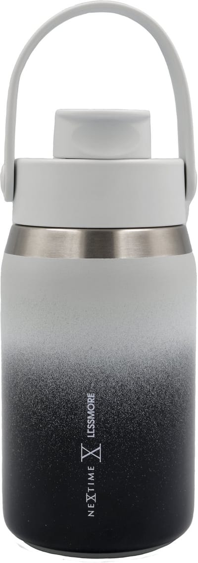 Thermische fles 355 ml (12oz) - 95% gerecycled roestvrij staal - Staal grijs 'Canvas fles 12'