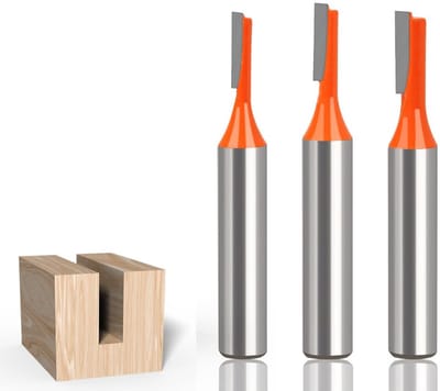 Schachtfreesset - 8 mm schachtfrees - groefvorm - 3-delige houtbewerkingsfrees voor hout - professioneel houtgereedschap - precisie snijgereedschap - houtbewerking accessoires