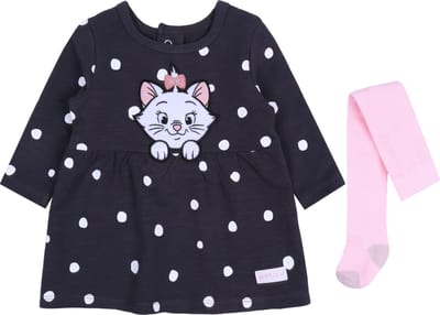 Grafiet gestippelde jurk + roze panty The Aristocats - Marie Cat