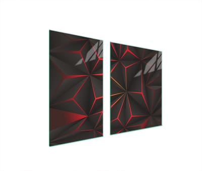 TMK ArtDeko Serie - Snijplank van Glas - 100x52 cm - Veilig en Hygiënisch - Decoratief