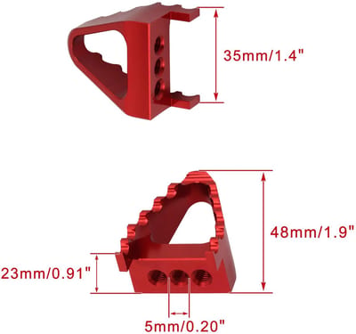 Dailygoods- Voetpedaalsteun Brede CNC Aluminium - Vervanging Motorfiets - Geschikt voor Yaxiang/Zuma - Dirt/Pit Bike - Rood - Duurzaam ontwerp - Voetsteun