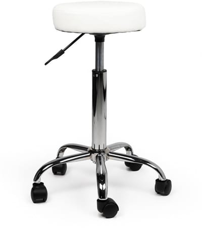 Tabouret Wit - Standaard, Zonder voetring