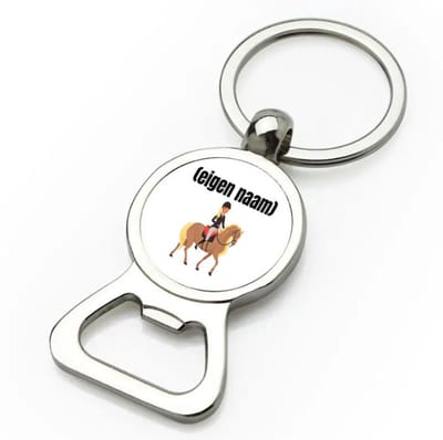 Akyol - paardrijder vrouw met eigen naam flesopener - Paarden - paarden liefhebbers - iemand die houdt van paarden - verjaardag - cadeau - kado - 9 bij 3 cm