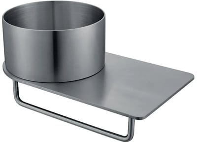 DutchLine - Toiletplanchet met waskom - 360x210x165 - Zonder Kraangat – Gunmetal