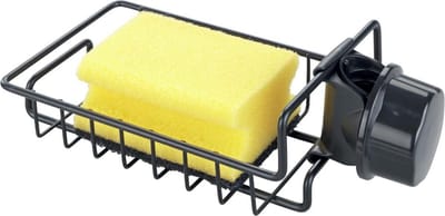 Ohio spoelbak caddy - Gootsteen opbergrek van gepoedercoat metaal - 21 x 7 x 105 cm