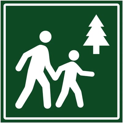 Natuurpark bord | gecoat dibond materiaal | 30 x 30 cm