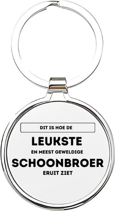 Akyol - dit is hoe de leukste en meest geweldige schoonbroer eruitziet Sleutelhanger - Schoonbroer - de leukste schoonbroer - schoonbroer sleutelhanger - broers sleutelhanger - sleutelhanger broer - familie sleutelhanger - verjaardag - 4 x 7,5 CM