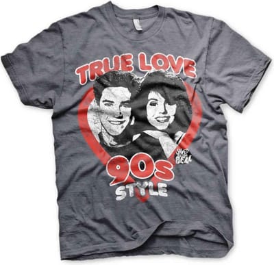 Saved By The Bell Heren Tshirt -L- True Love 90's Style Grijs
