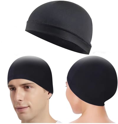 Helmmuts - Mutsje voor onder je helm - Sportmuts - Fietsmuts - 2 stuks - Helm muts voor deelscooter - Mutsje - Zwart - One size - Sneldrogend - Hygiene - CHPN