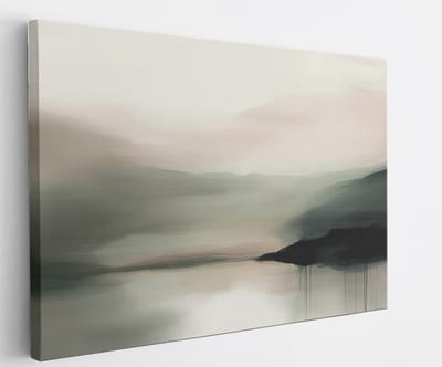 Saammp Canvas Schilderij - Beige - Minimalistisch - Abstract - 45x30 - Foto op canvas - Wanddecoratie - Muurdecoratie Woonkamer - Slaapkamer decoratie - Canvas Print