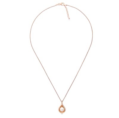 Orphelia ZH-7234/RG - PENDANT FRESH WATER PEARL ZIRC - 925 silver - cubic zirkonia - parel - 45 cm
