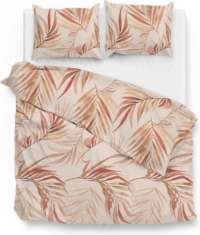 Zohome Alejandro Dekbedovertrek - Lits-jumeaux - Katoensatijn - 240x200-220cm - Oranje