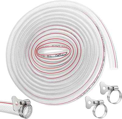 SnelShoppen - TranRantic Zuigslang 5 m Ø 16 mm - Transparante PVC Slang met Weefsel - Flexibele en Slijtvaste Tuinslang voor Watertransport, Tuinpompe