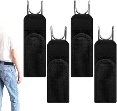 Gesploze Elastische Riem 4 Stuks - Broekriem Zonder Gesp - Unisex onzichtbare heupriem zonder gesp - Verstelbaar voor werk en dagelijks gebruik - zwart
