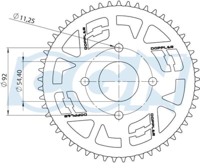 Doppler tandwiel voor MBK 50 X-Power motor 2003 tot 2012 Gloednieuw