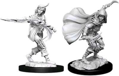 Miniatuur Figuren - Karakters - Tabletop Gaming - Menselijke Schurk - 6 Stuks - Wit Pixel 1