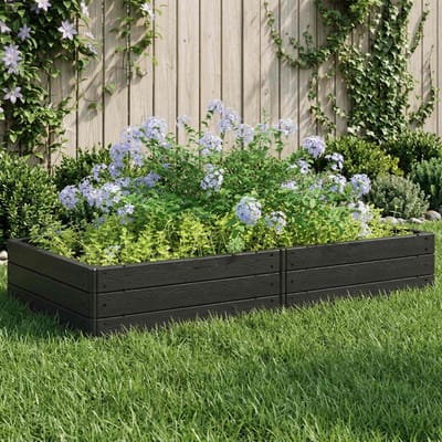 vidaXL - Verhoogd - bed - Zwart - 151 - x - 75,5 - x - 25 - cm - PP