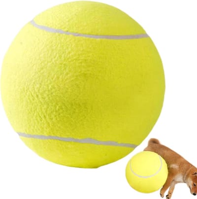 Honden Tennisballen - Kauwspeeltjes Bal - Actief Spel - Stevige Constructie - 25 x 25 x 3 cm - Geel