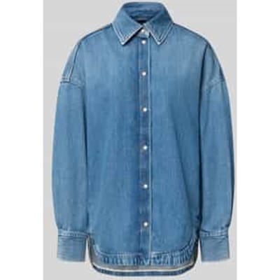 Oversized overhemdjack van katoendenim model 'C_OVERSHIRT 4.0'