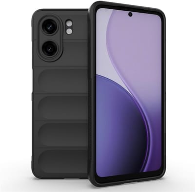 Coverup Hoesje - Geschikt voor OPPO A5x Hoesje - Coverup Hands-On Rugged Back Cover - Zwart