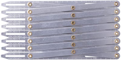 Dailygoods- Naaimeter Uitbreidbaar - Verstelbare Liniaal - Naaigeleidingsliniaal - Robuust Aluminium - Duurzaam Materiaal - Voor Naaien en Markeren - Meetlat