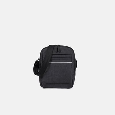 Hedgren Contour – Verticale Crossbodytas 8.3" – Waterafstotend – Meerdere vakken – Sleutelhaak – Verstelbare schouderriem – Polyester - Zwart