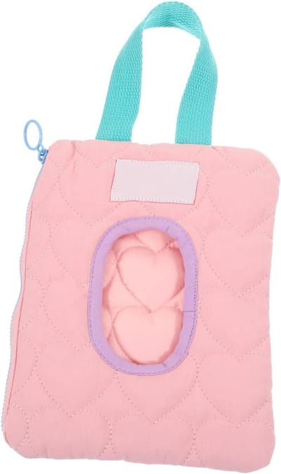 Hangzakje voor Doekjes - Wet Wipes Pouch - Babyverzorging Onderweg - Compact en Draagbaar - 33 x 16.5 cm - Roze