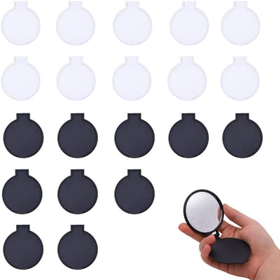 Dailygoods- Make-upspiegel 20-delige set - Opvouwbare Mini-spiegel - Draagbaar voor Vrouwen - Ideaal voor Reizen - Afmeting 7,1 x 6 cm - Helder Reflectie - Reismirror