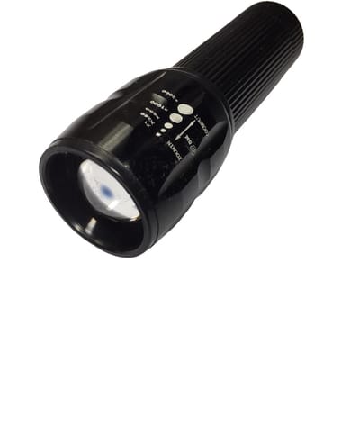 Premium Militaire Zaklamp / Nachtlamp | Zoomfunctie / Waterbestendig - Zwart