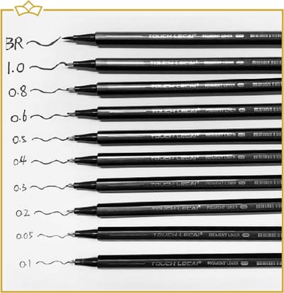 ATTREZZO® Fineliners - Zwart - Tekenen - Tekenset - Tekenpen - Set van 10
