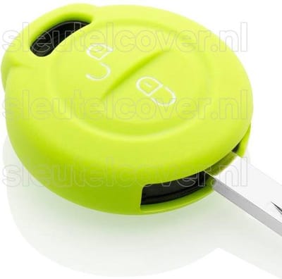 Autosleutel Hoesje geschikt voor Mitsubishi - SleutelCover - Silicone Autosleutel Cover - Sleutelhoesje Lime groen