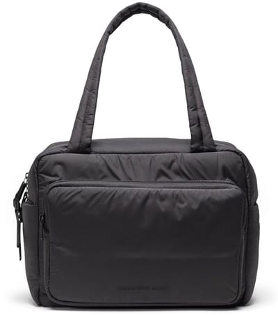 Herschel schoudertas reistas met laptopvak Cloudform Duffle Black zwart