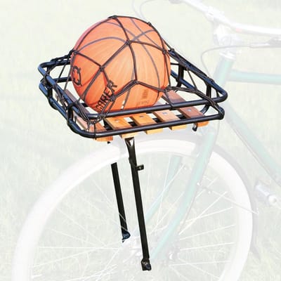 Ibenzoa® Voorrang Fiets Bagagedrager Net met Versterkte Randen en Voorrang Mand