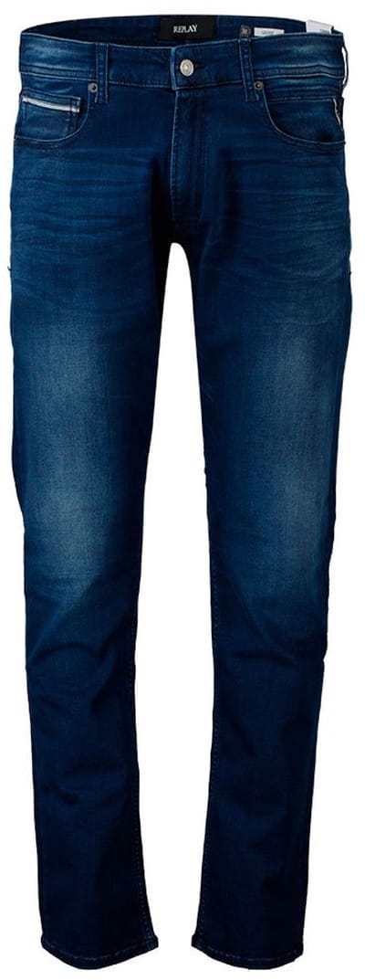 Replay Heren Jeans Broeken GROVER regular/straight Fit Blauw 31W / 34L Volwassenen