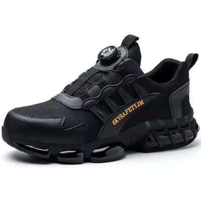 Chaussures de travail Assurance Travail Embout Acier Plastique Anti-écrasement et Anti-perforation Légères, Résistantes à l'usure, Respirantes, Confortables et Sûres 44