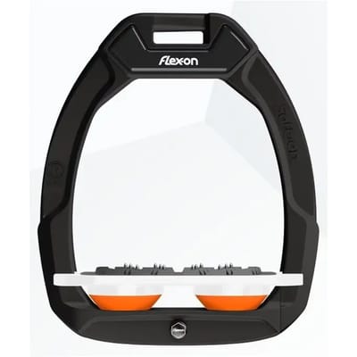 Veiligheidsstijgbeugels Plat Ultra Grip Zwart/Wit/Oranje Flex-On Safe-On