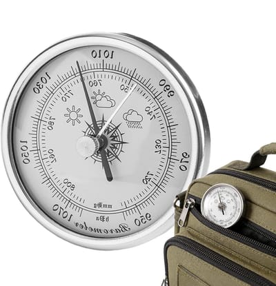 Barometer - Drukmeter Weerstation - Weersvoorspelling Thuis - Mechanisch Transmissiesysteem - 70 mm - Meerkleurig