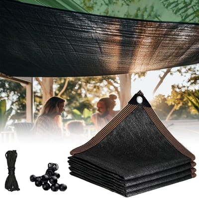 Zonwerend Doek - Schaduw Net - Buiten Leven - 90% UV Blokkerend - 100 cm - Zwart