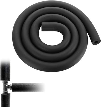 Zelfklevende pijpisolatie van schuim, Ø 16 mm/9 mm, zwart, voor verwarming, leidingen en fitnessapparatuur