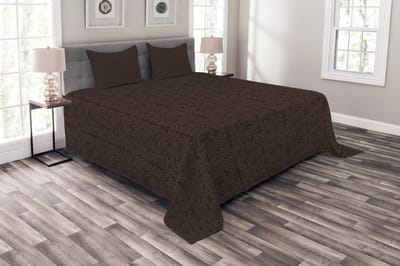 ABAKUHAUS Victoriaanse Dekenset – Deken + 2 kussenslopen – 264×220 cm, donker taupe